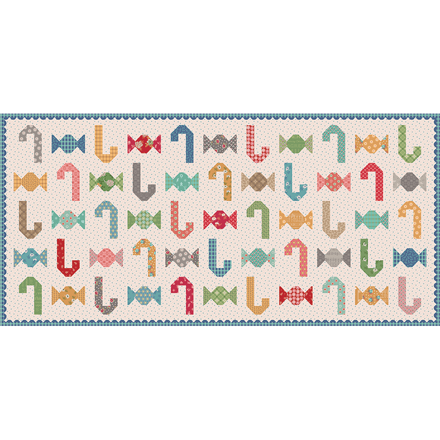 Christmas Candy Boxed Runner Kit Featuring Home Town Holiday by Lori Holt