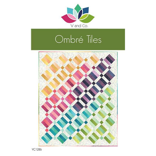 Ombre Tiles Quilt Kit Featuring Best of Ombre Confetti Metallic by V and Co.