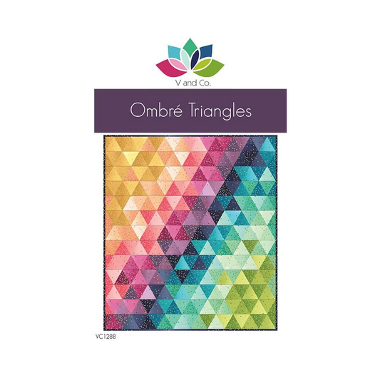 Ombre Triangles Quilt Kit Featuring Best of Ombre Confetti Metallic by V and Co.