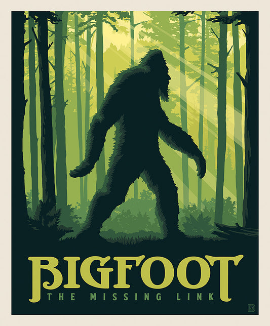 Legends of the National Parks | Bigfoot The Missing Link Panel - Digitally Printed
