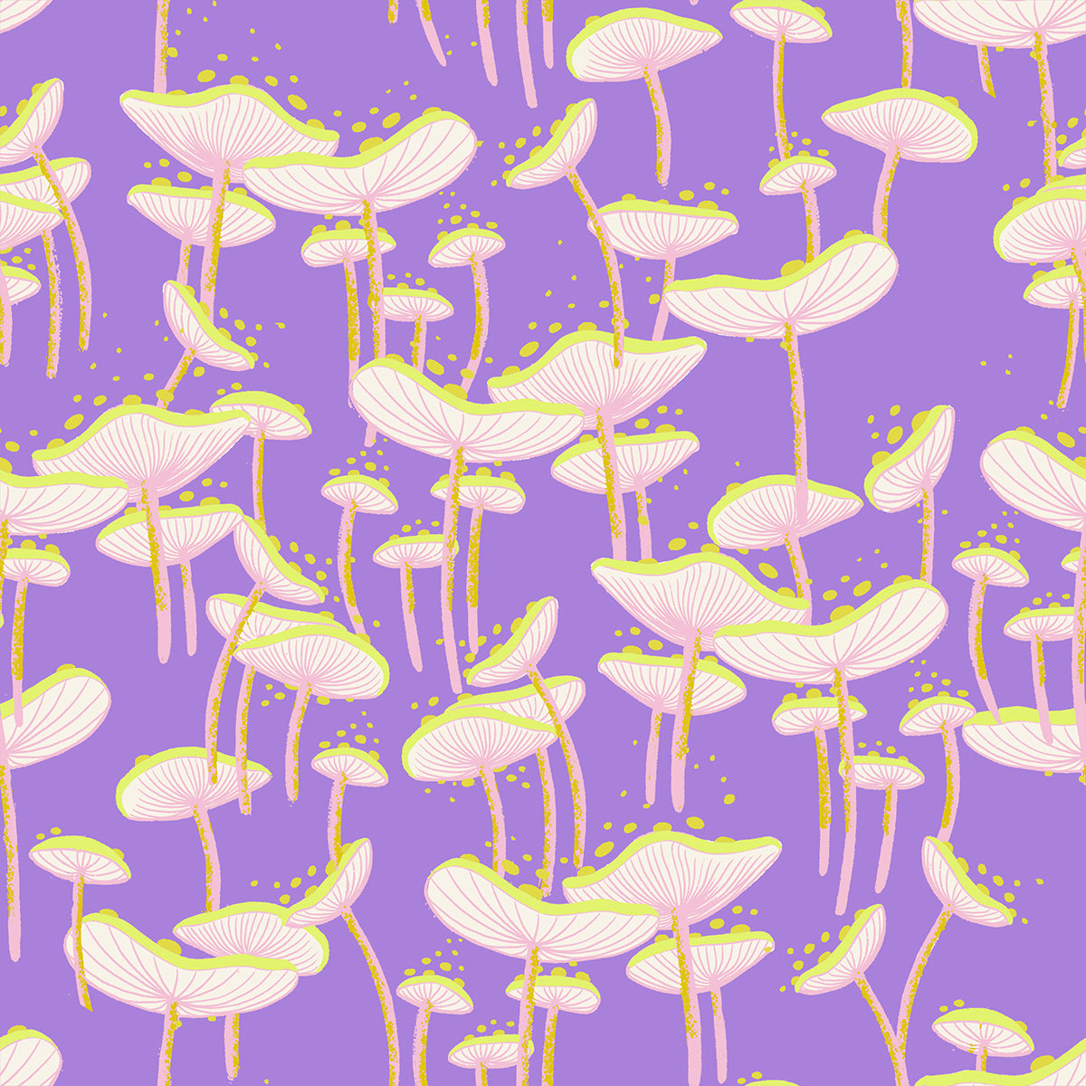Glow Garden | Mushrooms Whimsy Amethyst