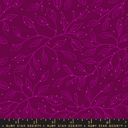 Glow Garden | Wandering Vine Florals Purple Velvet