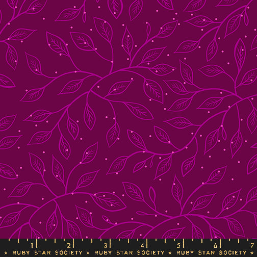 Glow Garden | Wandering Vine Florals Purple Velvet