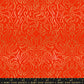Fabric pattern with gold line art of dragons and flames on a red background with a ruler for scale.