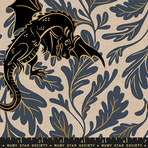 Fireglow | Dragon Lair Smoke Metallic Canvas