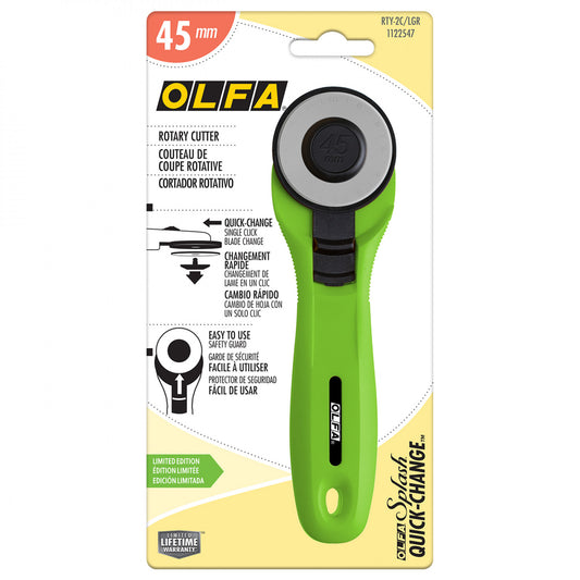 Olfa 45mm Quick-Change Rotary Cutter | Lime