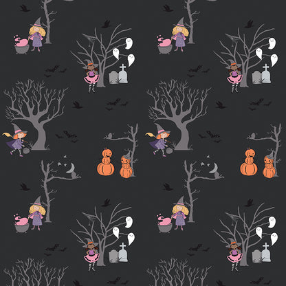 Spooky Schoolhouse | Main Charcoal Sparkle