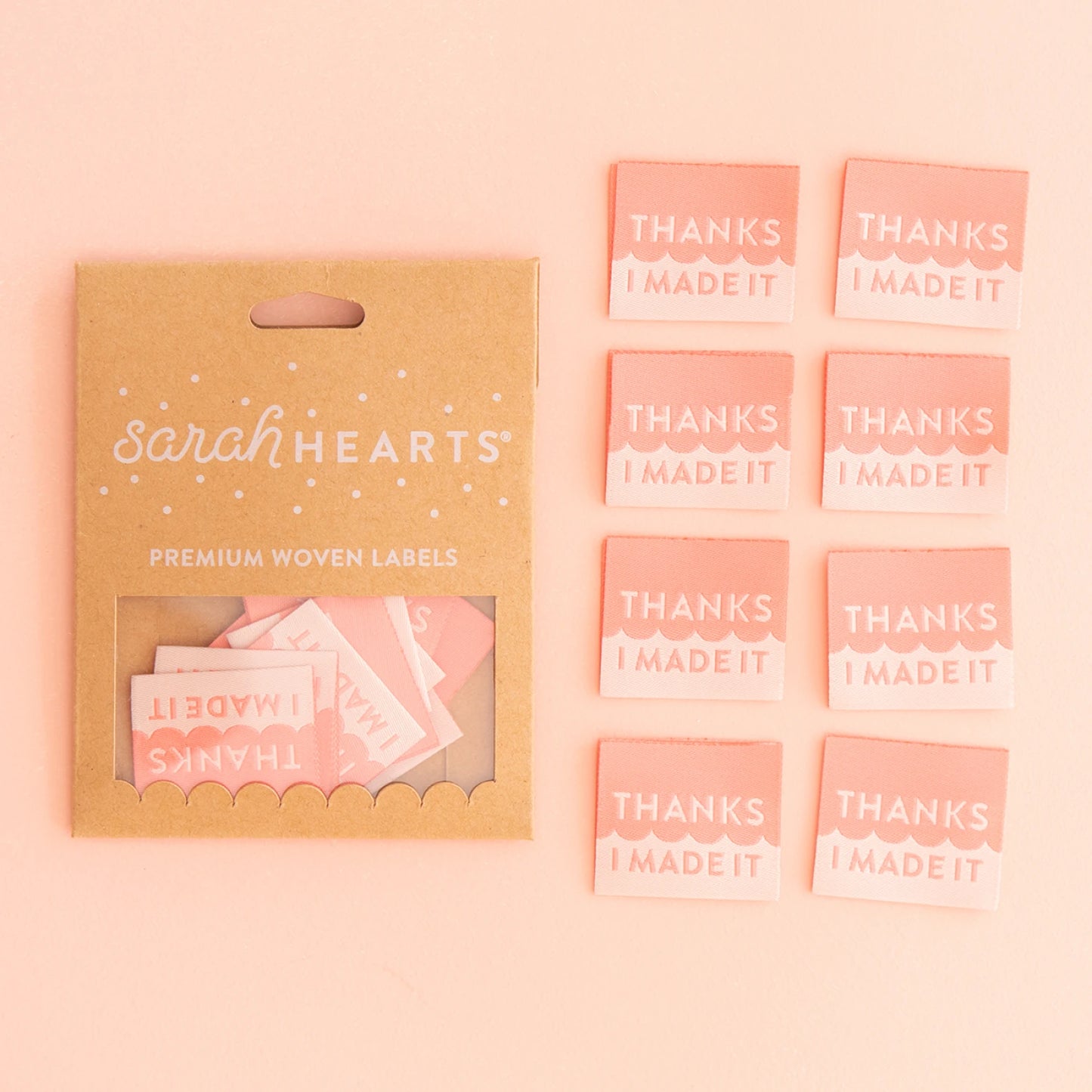 Thanks I Made It Coral Label | Sarah Hearts