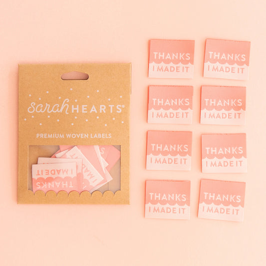 Thanks I Made It Coral Label | Sarah Hearts