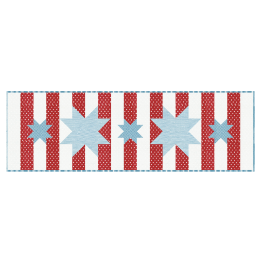 Starstruck Stripes Table Runner Kit Featuring Old Glory by Lella Boutique