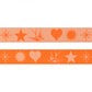 Tula Pink Fairy Flakes Ribbon 7/8" Lunar Orange. Sold by the Yard