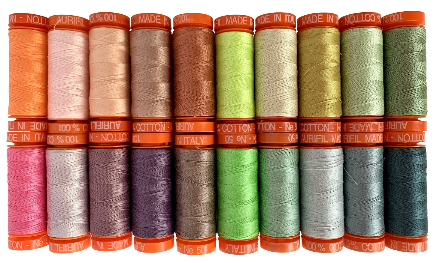 Neons and Neutrals 20 Small Spools - Aurifil Thread Collection | Tula Pink