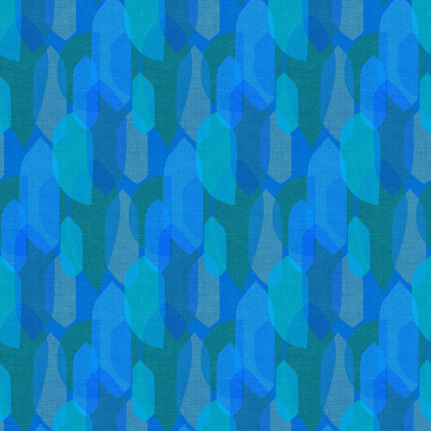 
This vibrant fabric features a dynamic pattern of overlapping geometric shapes in various shades of blue, creating a sense of depth and movement. The design is both modern and eye-catching, making it ideal for projects that require a bold statement. Made from high-quality 100% cotton, this fabric offers a soft texture and excellent breathability, perfect for both fashion and home decor applications.