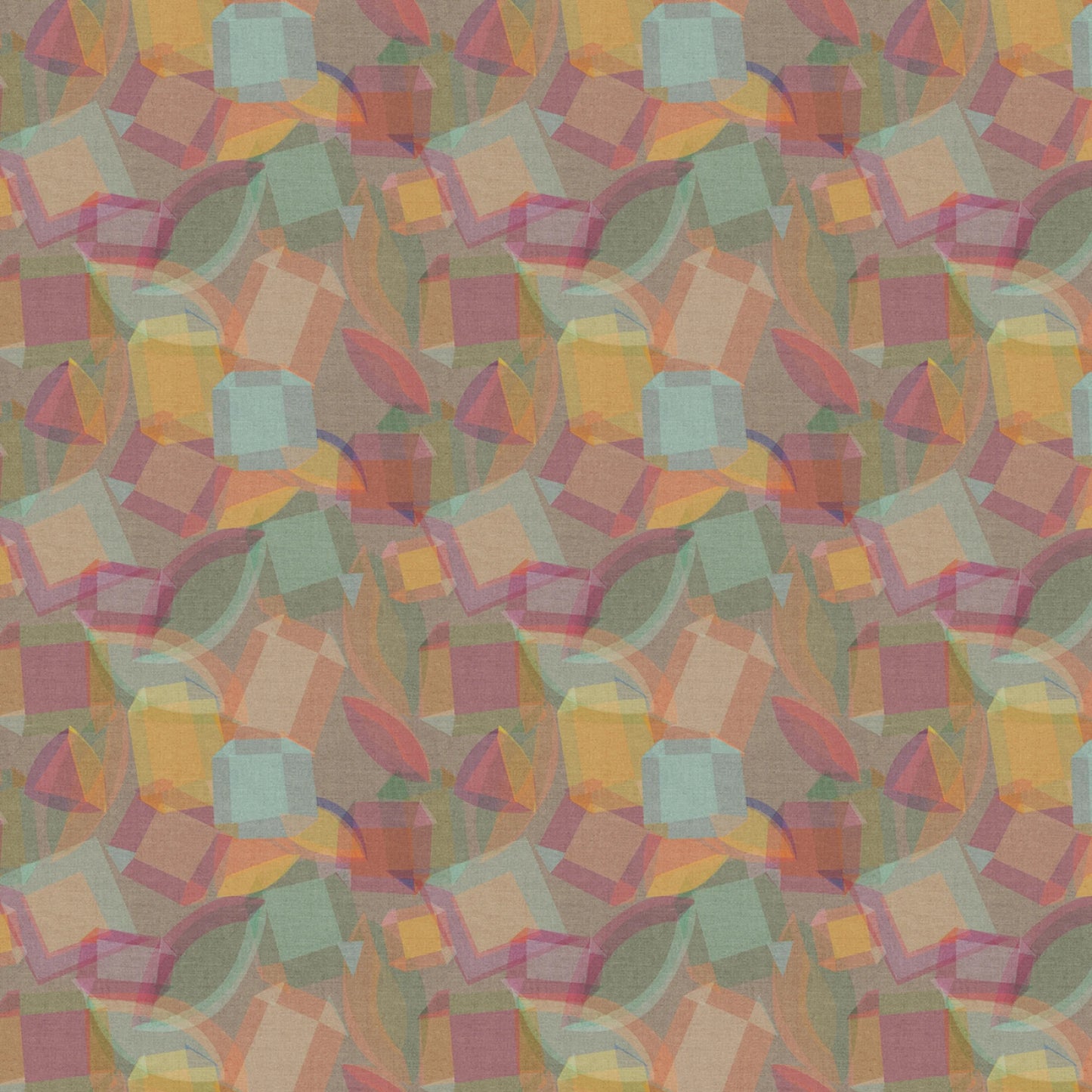 
This vibrant fabric features a dynamic pattern of overlapping geometric shapes, resembling a cascade of colorful jewels. The design incorporates a mix of squares, rectangles, and abstract forms in shades of orange, pink, green, and yellow, creating a lively and modern aesthetic perfect for a variety of creative projects. The fabric's digital print ensures high-quality detail, making it ideal for both fashion and home decor applications.