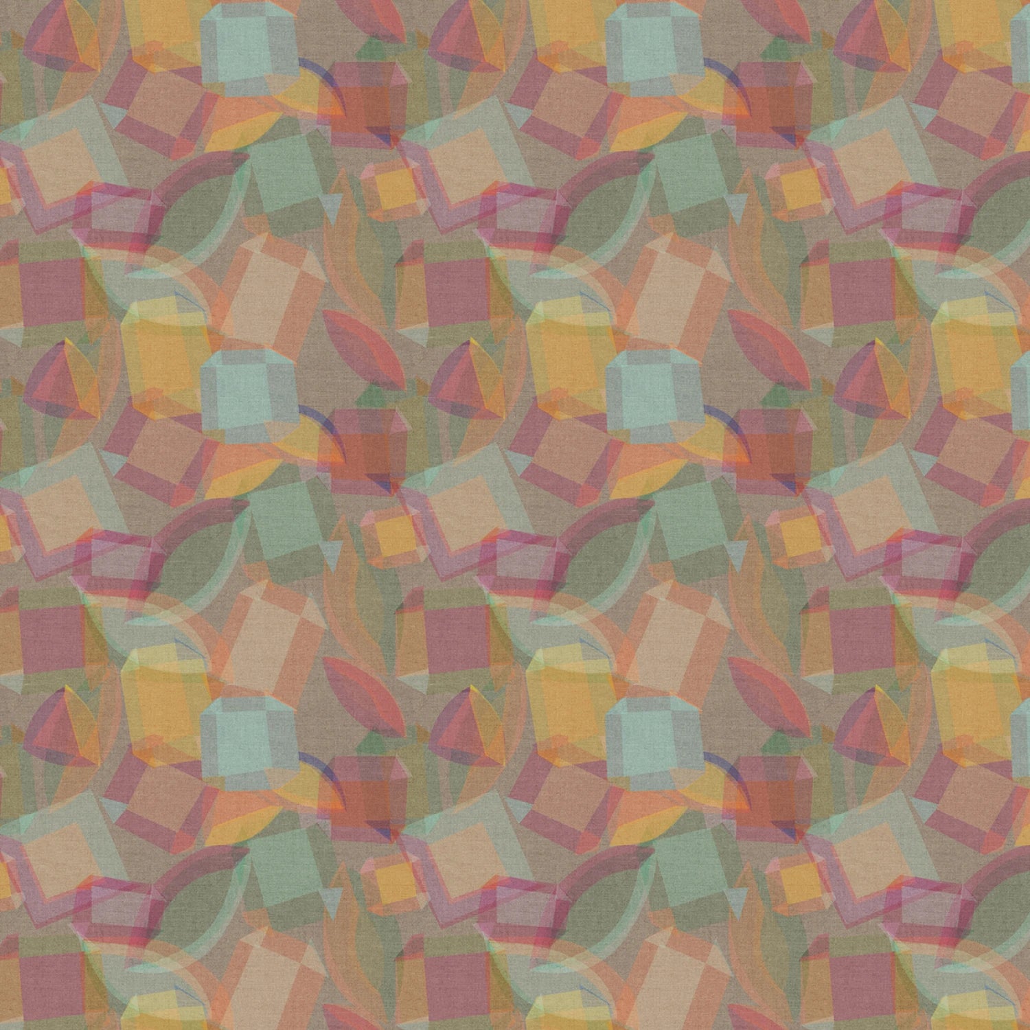 
This vibrant fabric features a dynamic pattern of overlapping geometric shapes, resembling a cascade of colorful jewels. The design incorporates a mix of squares, rectangles, and abstract forms in shades of orange, pink, green, and yellow, creating a lively and modern aesthetic perfect for a variety of creative projects. The fabric's digital print ensures high-quality detail, making it ideal for both fashion and home decor applications.