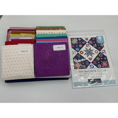 My Favorite Color Is Moda 2 Kit Featuring Mixed Basics from Moda and Ruby Star Society