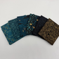 Fireglow - 6 Piece Black and Blue Fat Quarter Bundle