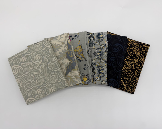 Fireglow - 6 Piece Shades of Gray Fat Quarter Bundle