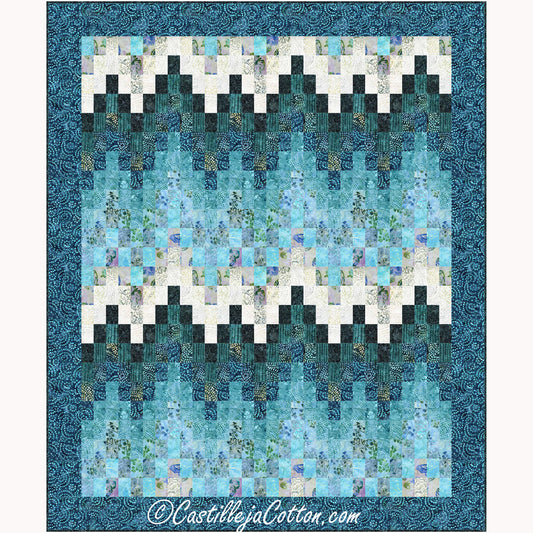 Bargello Breakers Oasis | Castilleja Cotton