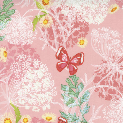 Wild Blossoms | Queen Annes Lace Florals Butterfly Princess Pink
