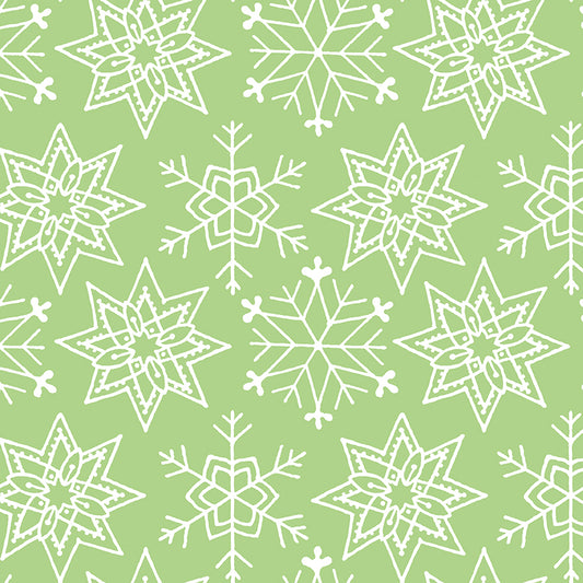All About Christmas | Snowflakes Green