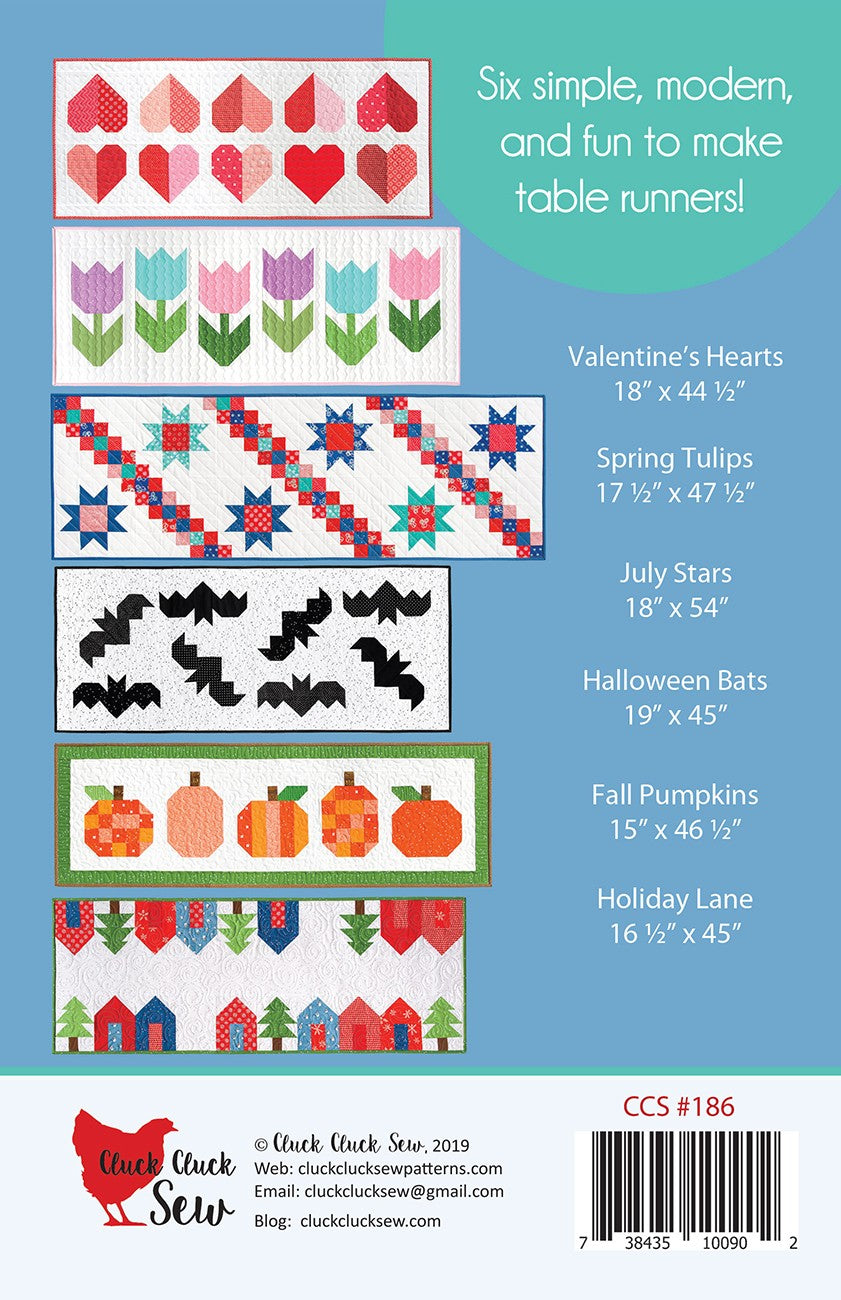 Modern Holiday Table Runners | Cluck Cluck Sew