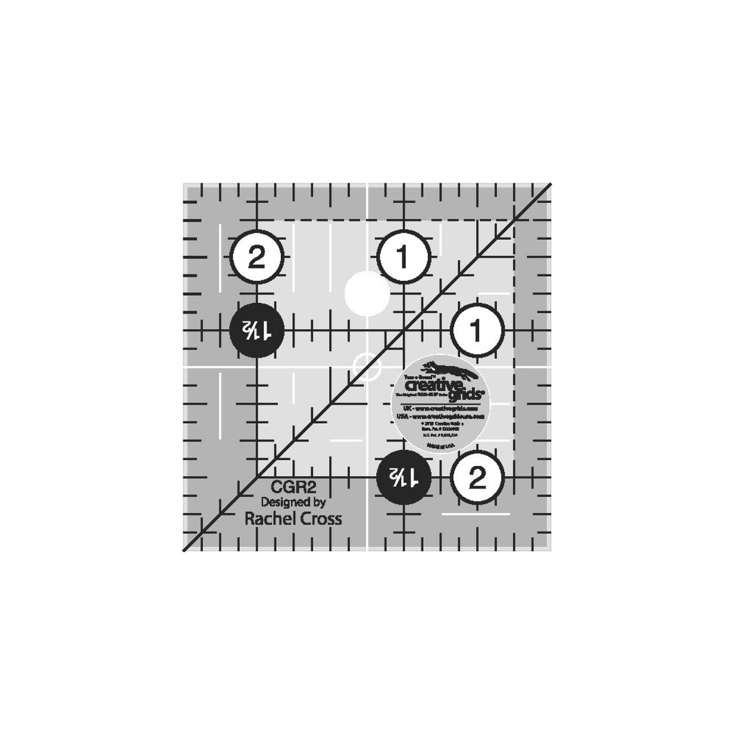 2-1/2in Square Quilt Ruler | Creative Grids