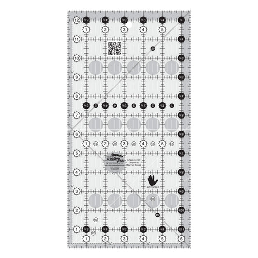 6-1/2in x 12-1/2in Left Handed Quilt Ruler  | Creative Grids