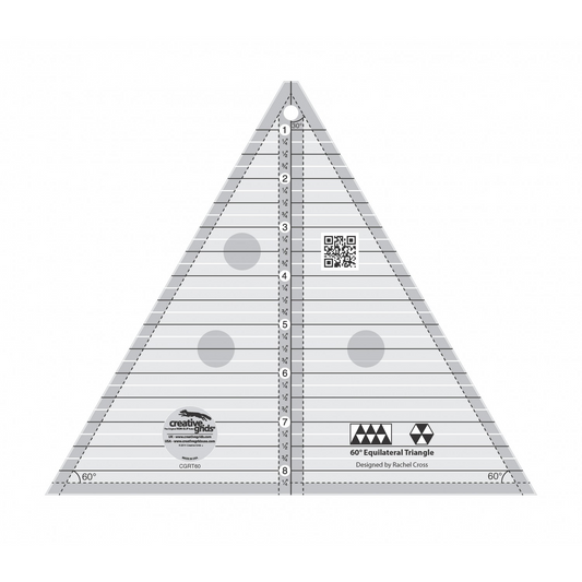 60 Degree Triangle 8.5" Quilt Ruler | Creative Grids