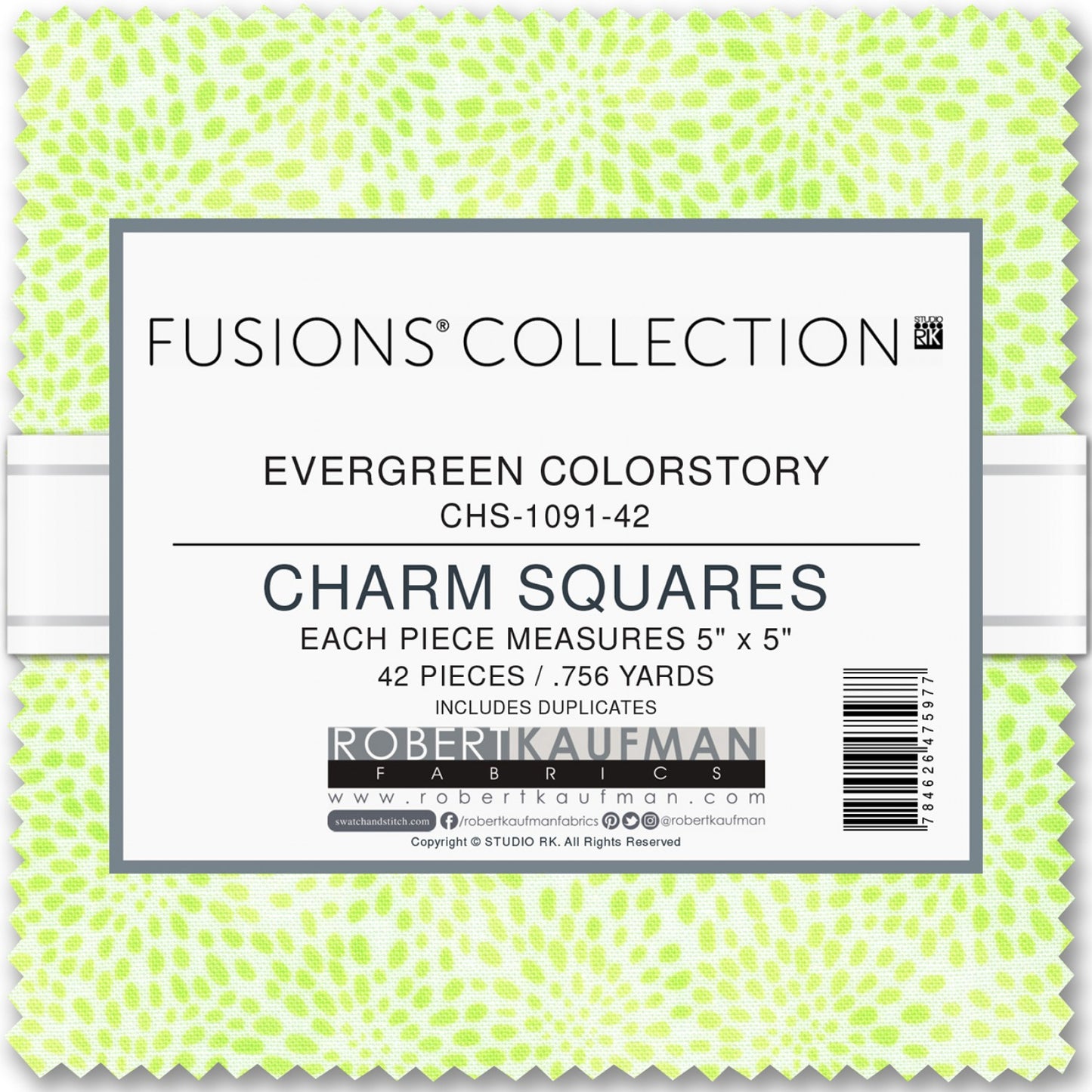 Fusions Collection - Evergreen Colorstory |  5" Squares