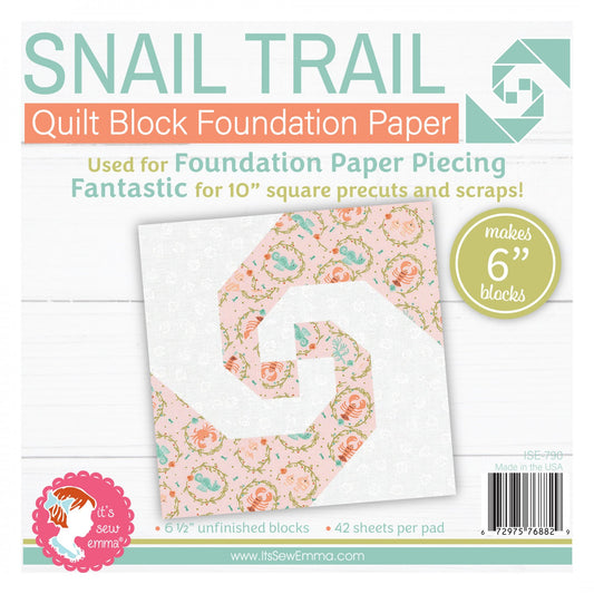 6" Snail Trail Foundation Paper | It's Sew Emma