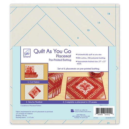 June Tailor | Quilt As You Go Set of 6 Casablanca Placemats