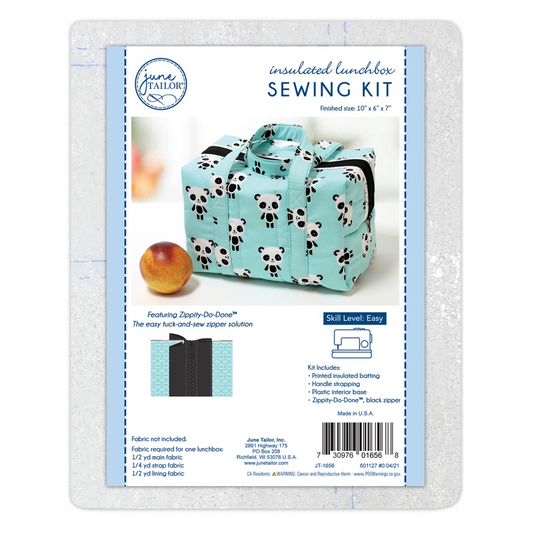 June Tailor | Insulated Lunchbox Sewing Kit - Black Zipper