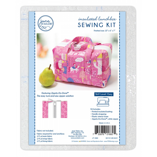 June Tailor | Insulated Lunchbox Sewing Kit - White Zipper