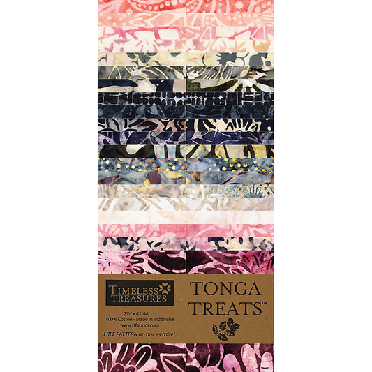 Tonga Treats Batiks | 2.5" Strips Black Cherry