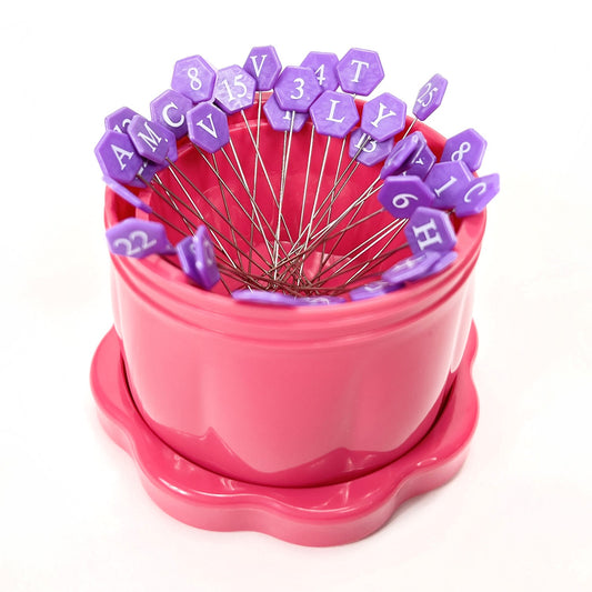Magnetic Pin Cup Large - Fortune Fuchsia  | The Gypsy Quilter